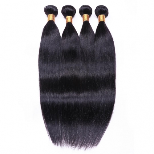 Evova Cheap Brazilian Straight Human Hair Weave 4 Bundles