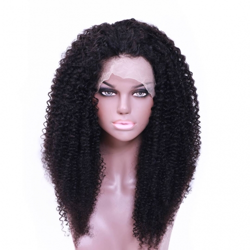 Kinky Curly Full Lace Wigs Pre Plucked Long Human Hair Wigs Good HAIRCC Hair
