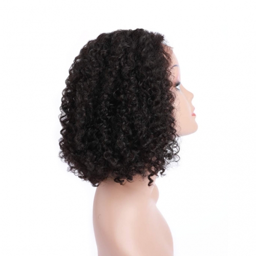 4x4 Lace Front Bob Wigs Short Curly Human Hair Wigs Cheap Evova Hair