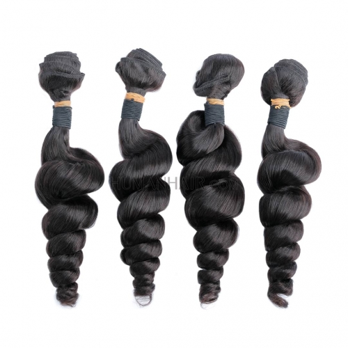 Brazilian Loose Deep Human Hair Weave 4 Bundles Bouncy HAIRCC Virgin Hair Weft