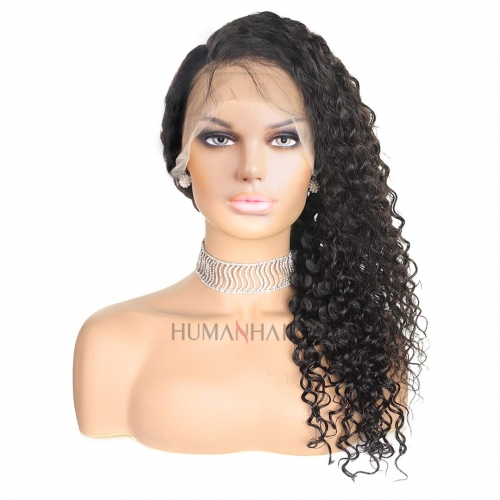 Transparent Lace Front Wigs 12in-38in Deep Wave Human Hair African American Wigs HAIRCC Wig