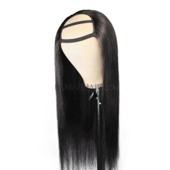 U Part Wig 8in-26in Silky Straight Human Hair Glueless Wig HAIRCC Wigs