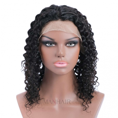 Lace Front Human Hair Wig T Part 12in-30in Curly African American Wig HAIRCC Wigs