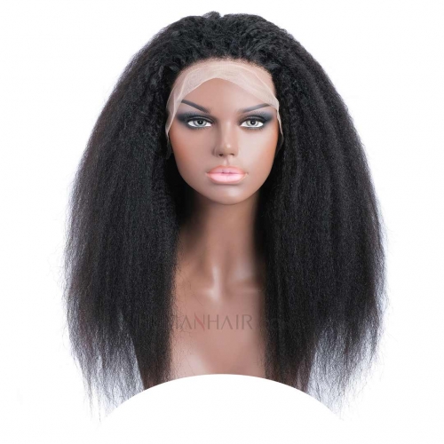 Lace Front Human Hair Wig Kinky Curly T Part 12in-30in Lace Frontal Wig HAIRCC Wigs