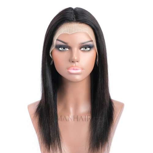 12in-30in Lace Front Wig Straight Human Hair T Part Lace Frontal Wig HAIRCC Wigs