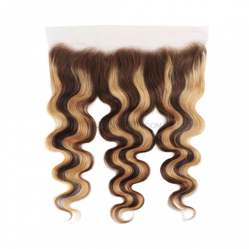 Brown Balayage Ombre Human Hair Lace Frontal Body Wave HAIRCC Hair