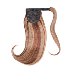 Clip In Ponytail Extensions #4P27 Piano Color Remy Human Hair Piece HAIRCC Hair