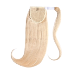 Clip In Ponytail Extensions #613 Blonde Remy Human Hair Piece HAIRCC Hair