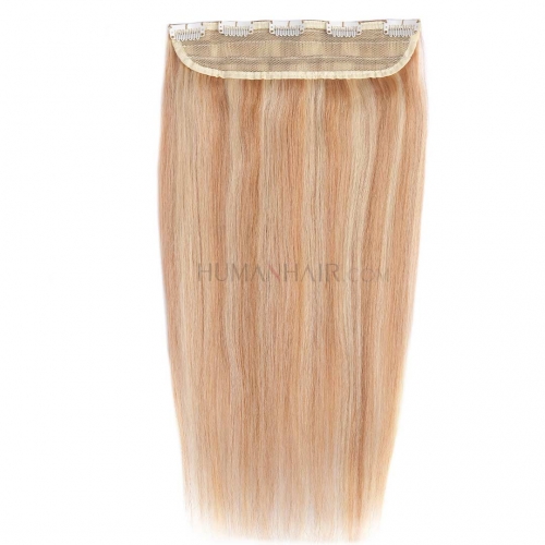 Clip In Remy Human Hair Extensions One Piece Set Piano Color 18P613 HAIRCC Hair
