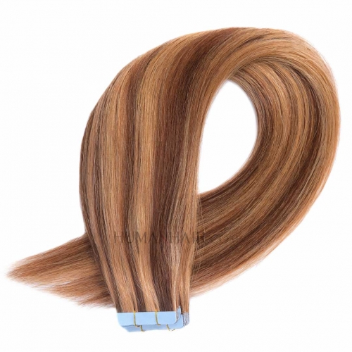 Tape In Hair Extensions 20pcs Piano Color Remy Human Hair Extensions HAIRCC Hair