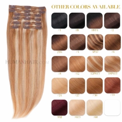 Clip In Remy Hair Extensions 8pcs/Pack 10in-24in Human Hair Extensions HAIRCC Hair