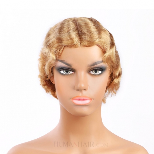 Short Wigs For Women Blonde Human Hair Machine Made Wigs Non Lace Evova Cheap Wigs