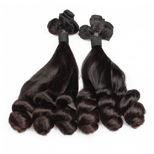 Double Drawn Hair Weave Funmi Loose 3 Bundles EBBA Unprocessed Virgin Hair Weft