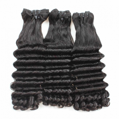 Double Drawn Human Hair Weave Deep Loose 3 Bundles Luxurious Brazilian Hair Weft Ebba Unprocessed Virgin Hair