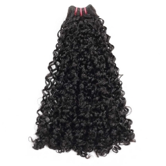 Double Drawn Curly Human Hair Weave 3 Bundles Thick Brazilian Hair Weft Ebba Unprocessed Virgin Hair