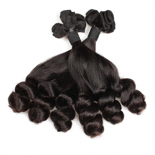 Double Drawn Human Hair Weave Funmi Loose 4 Bundles Bouncy Brazilian Hair Weft Ebba Unprocessed Virgin Hair