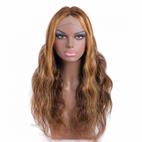 Balayage Color Human Hair Lace Wig 4x4 5x5 Body Wavy Lace Closure Ombre Wigs HAIRCC Highlight Wig