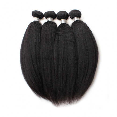 Yaki Straight Hair Bundles Unprocessed Virgin Brazilian Human Hair Weave 4 Bundles Haircc Kinky Hair