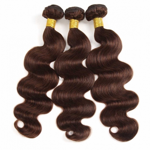 Darkest Brown Human Hair Weave 3 Bundles Body Wave #2 Brazilian Hair Weft Soft Evova Hair