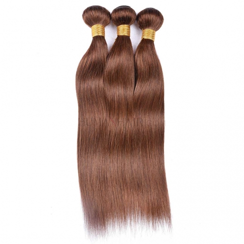 Dark Brown Hair Weaving 3 Bundles Brazilian Straight Human Hair Weft Soft Evova Hair