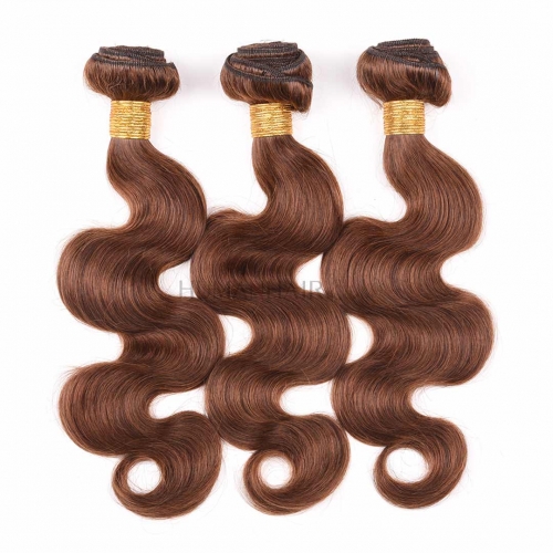 Dark Brown Hair Bundles 3 Pieces Body Wave Brazilian Human Hair Weave Soft Evova Hair Weft