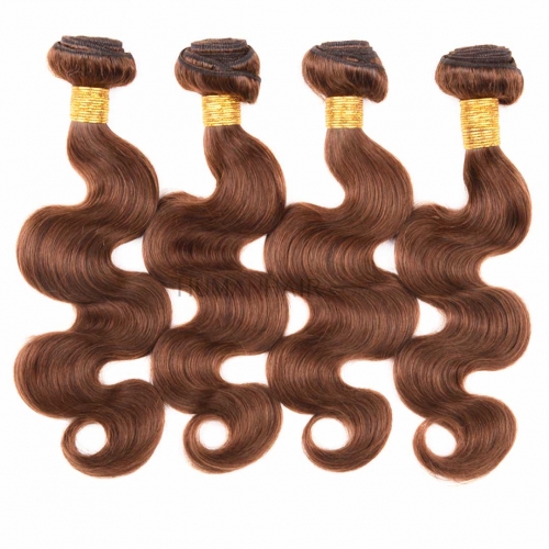 Dark Brown Hair Weave Body Wave 4 Bundles Brazilian Human Hair Weft Soft Evova Hair