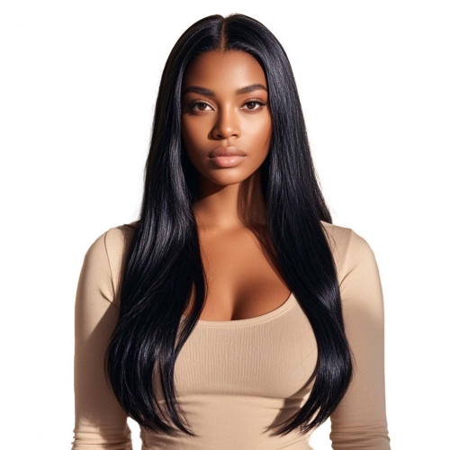 4x4 Lace Closure Wigs HAIRCC Straight Human Hair Wigs For Black Women