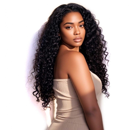 Curly Human Hair Lace Front Wigs 13x4 13x6 African American Wigs Thick HAIRCC HAIR