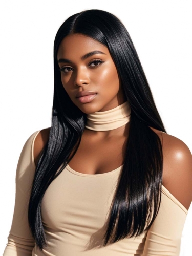 12in-30in Lace Front Wig Straight Human Hair T Part Lace Frontal Wig HAIRCC Wigs